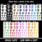 Player Two Person Indicator Gaming Icon Temporary Tattoo Water Resistant Fake Body Art Set Collection